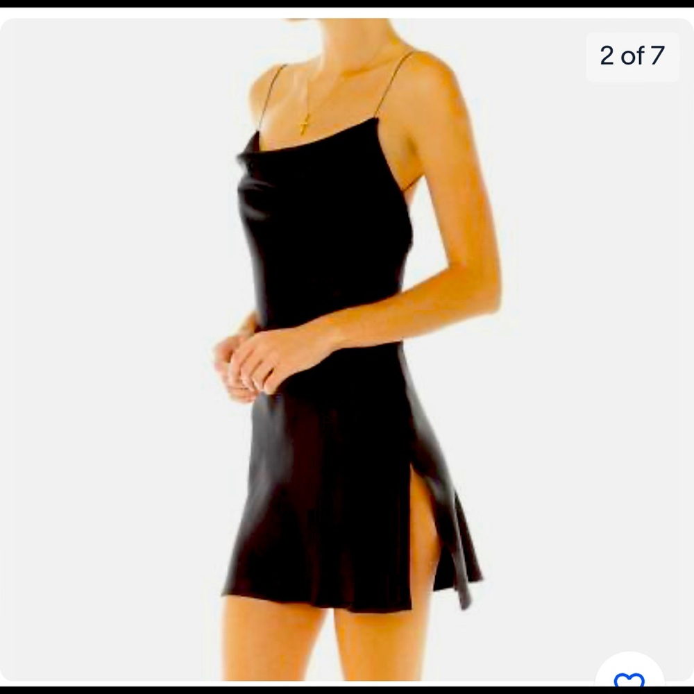 ARE YOU AM I  black velvet mini dress XS
